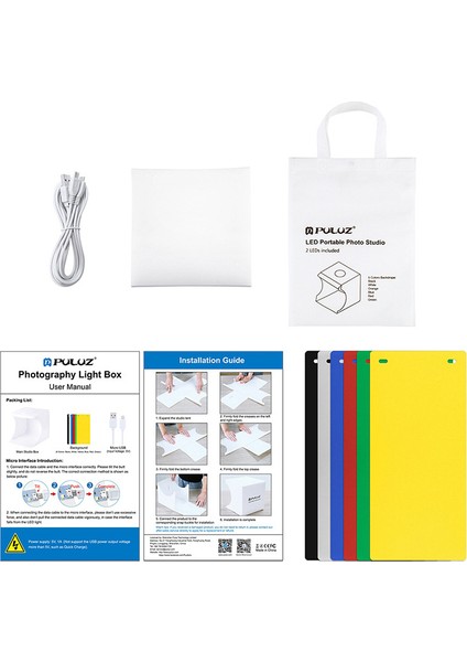 Profession Mini Folding Lightbox Fotoğraf LED Light Soft Box Fotoğraf Arkaplan Kit (Yurt Dışından) fiyatları