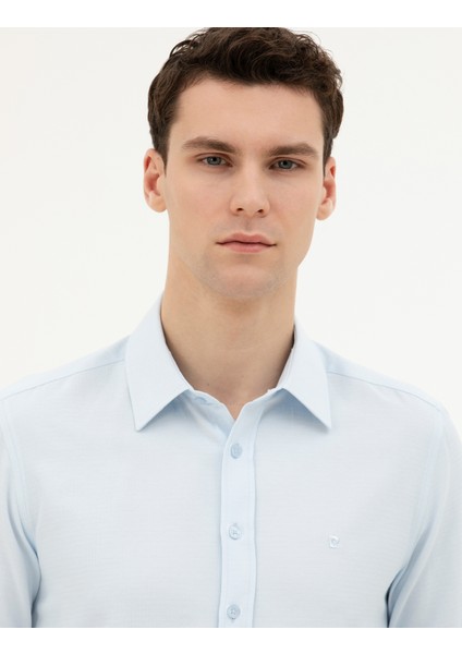 Erkek Açık Mavi Slim Fit Uzun Kollu Gömlek 50282976-VR003 fiyatları
