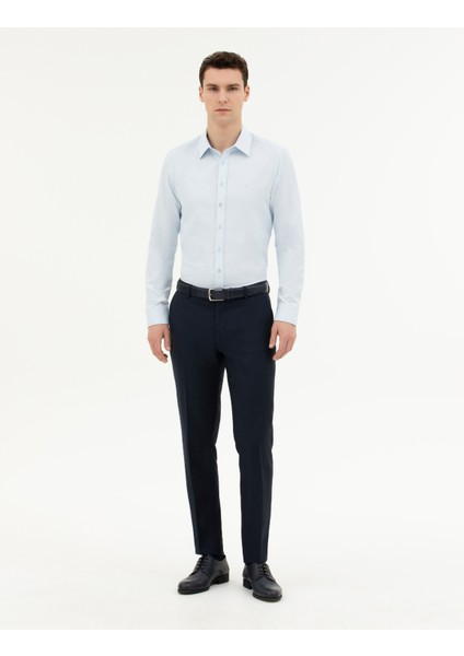 Erkek Açık Mavi Slim Fit Uzun Kollu Gömlek 50282976-VR003 fırsatları