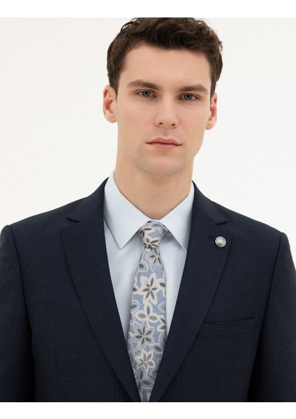 Erkek Lacivert Ex. Slim Fit Yün Takım Elbise 50285269-VR033