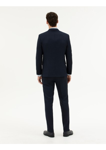 Erkek Lacivert Ex. Slim Fit Yün Takım Elbise 50285269-VR033