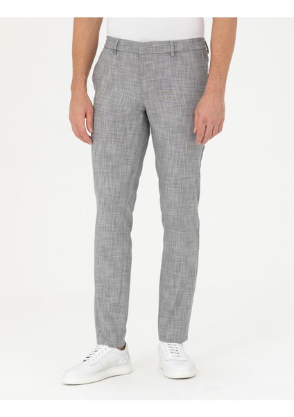 Erkek Füme Ex. Slim Fit Kumaş Pantolon 50285855-VR058