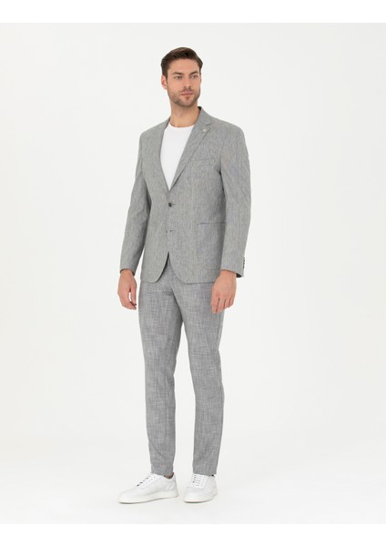Erkek Füme Ex. Slim Fit Kumaş Pantolon 50285855-VR058