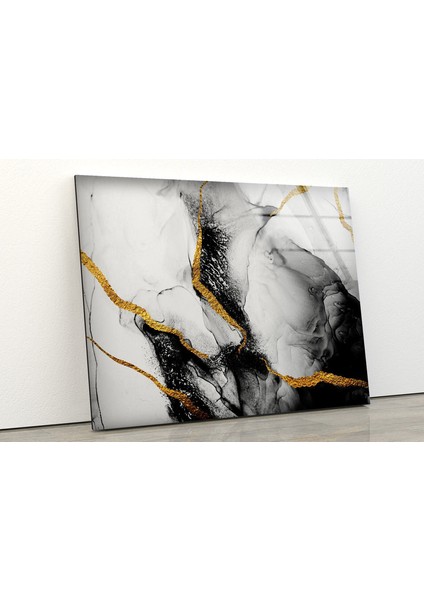 Beyaz Mermer Desenli Cam Duvar Tablosu fiyatları