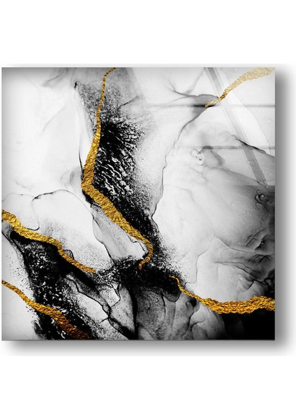 Beyaz Mermer Desenli Cam Duvar Tablosu fırsatları