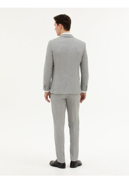 Erkek Açık Gri Ex. Slim Fit Yün Takım Elbise 50285280-VR001
