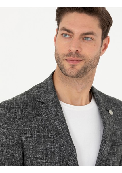 Erkek Siyah Slim Fit Ceket 50288523-VR046 fiyatları