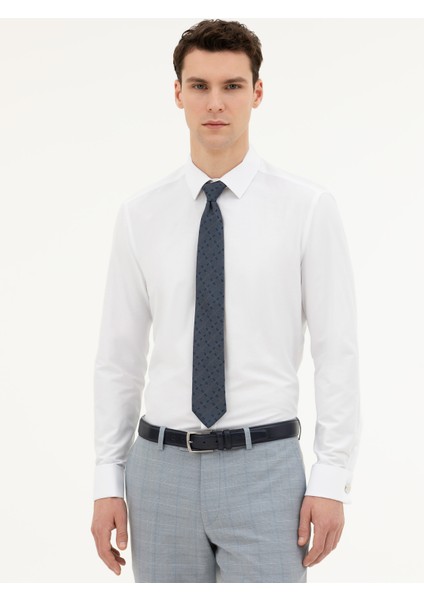 Erkek Beyaz Slim Fit Uzun Kollu Basic Gömlek 50285595-VR013