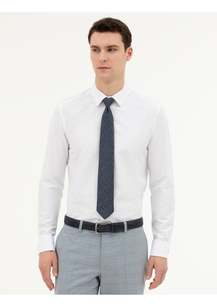 Erkek Beyaz Slim Fit Uzun Kollu Basic Gömlek 50285595-VR013