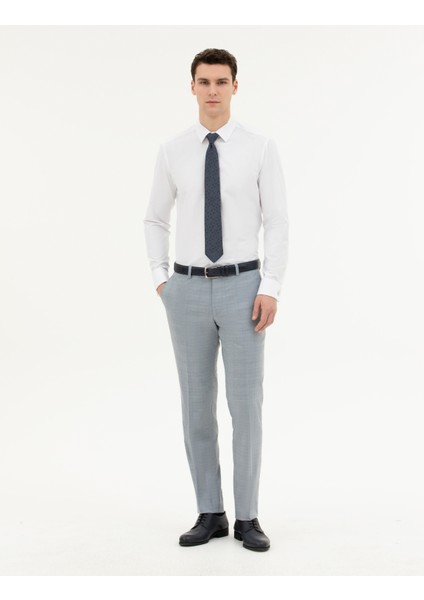 Erkek Beyaz Slim Fit Uzun Kollu Basic Gömlek 50285595-VR013