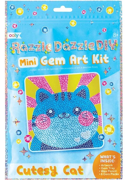 Ooly Razzle Dazzle Mini Kristal Sanat Seti - Cutesy Cat