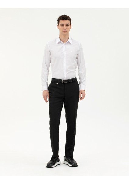Erkek Siyah Slim Fit Kumaş Pantolon 50288249-VR046
