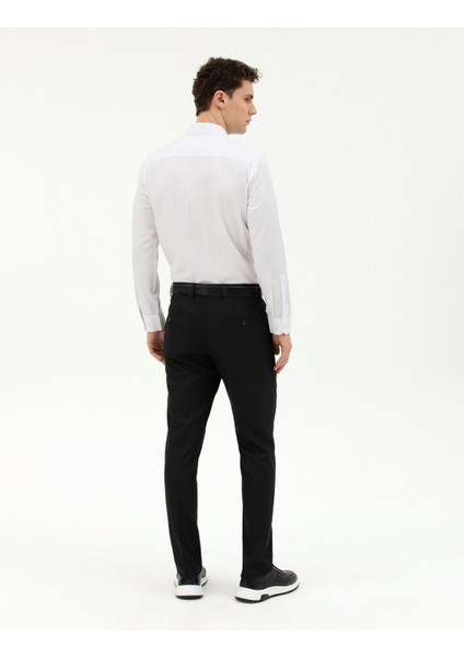 Erkek Siyah Slim Fit Kumaş Pantolon 50288249-VR046 fırsatları