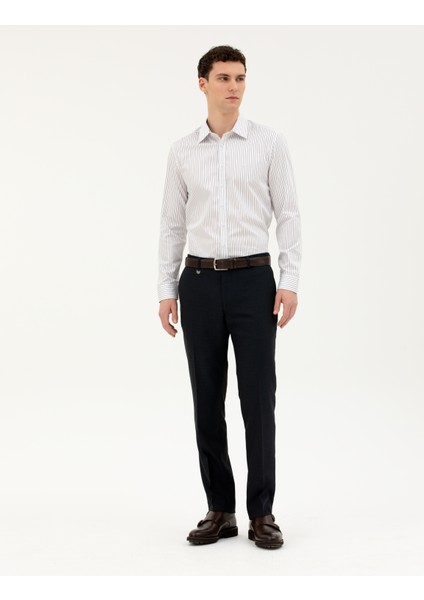Erkek Lacivert Slim Fit Kumaş Pantolon 50288249-VR033