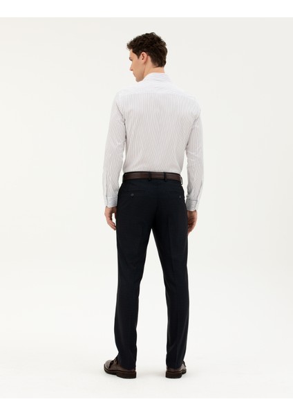 Erkek Lacivert Slim Fit Kumaş Pantolon 50288249-VR033 fırsatları