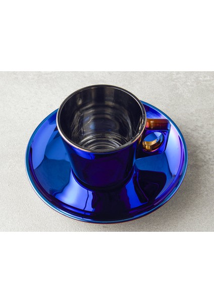 Kyra Cam 4 Parça 2 Kişilik Kahve Fincan Takımı Lacivert fiyatları