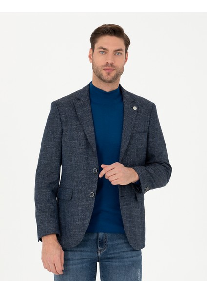 Erkek Lacivert Slim Fit Ceket 50288523-VR033