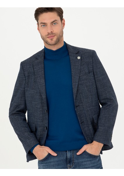 Erkek Lacivert Slim Fit Ceket 50288523-VR033