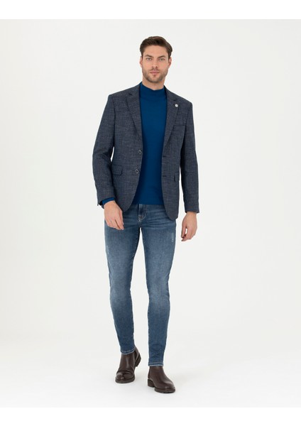 Erkek Lacivert Slim Fit Ceket 50288523-VR033