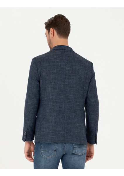 Erkek Lacivert Slim Fit Ceket 50288523-VR033