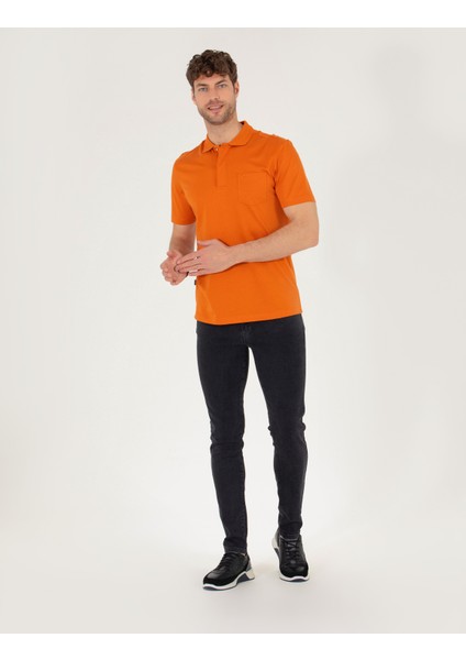 Erkek Kahverengi Regular Fit Polo Yaka Merserize Tişört 50262668-VR040 fırsatları