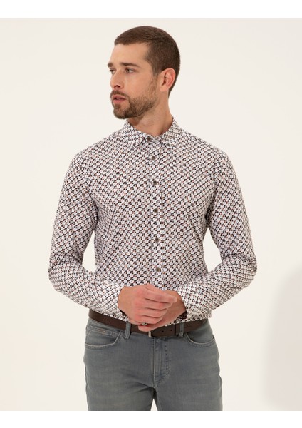 Erkek Siyah Slim Fit Uzun Kollu Gömlek 50255237-VR046