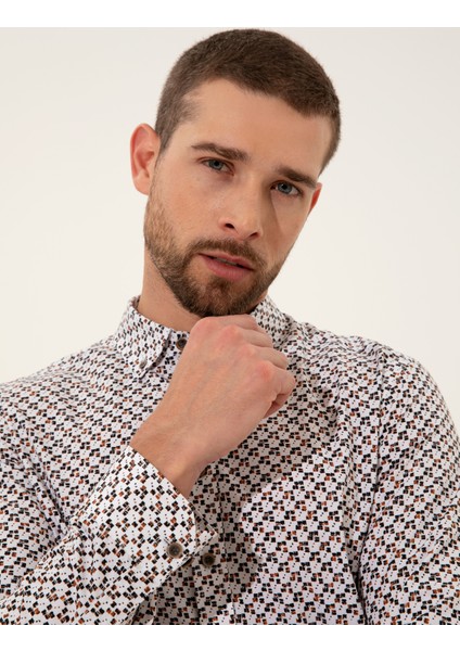 Erkek Siyah Slim Fit Uzun Kollu Gömlek 50255237-VR046 fiyatları