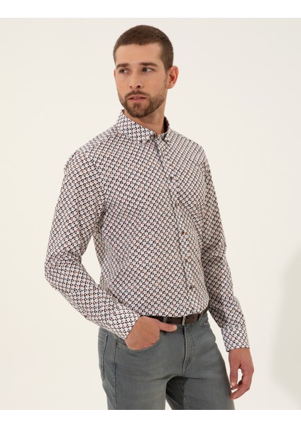 Erkek Siyah Slim Fit Uzun Kollu Gömlek 50255237-VR046 modelleri