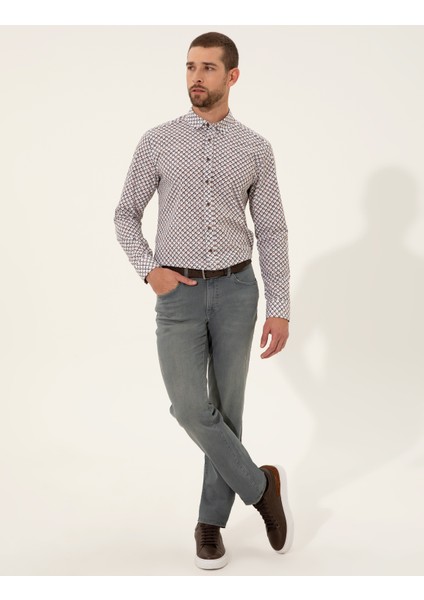 Erkek Siyah Slim Fit Uzun Kollu Gömlek 50255237-VR046 fırsatları