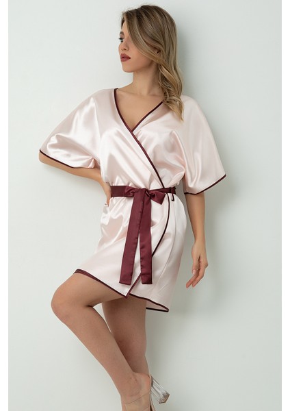 Saten Kuşaklı Biye Detaylı Sabahlık fırsatları