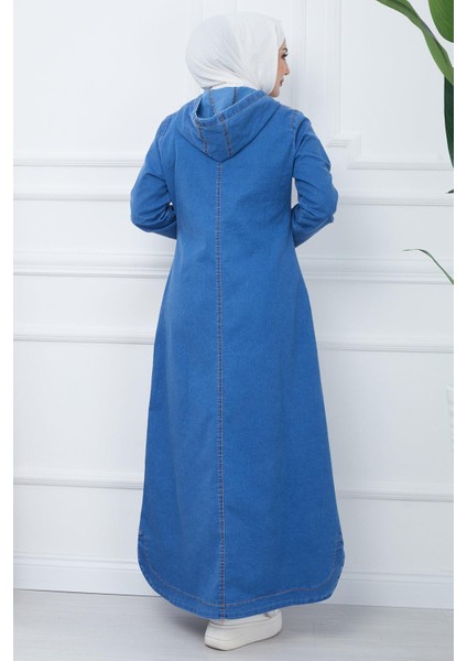 Kapşonlu Kot Kap Mavi HM2344 indirimleri