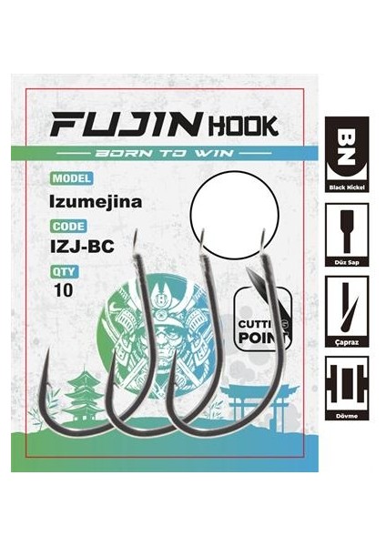 Izumejina Deliksiz Çapraz Olta Kancası 9 No