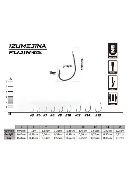 Izumejina Deliksiz Çapraz Olta Kancası 9 No fiyatları
