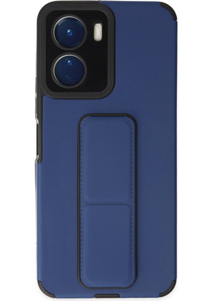 Vivo Y16 Kılıf Mega Standlı Silikon - Mavi 300099