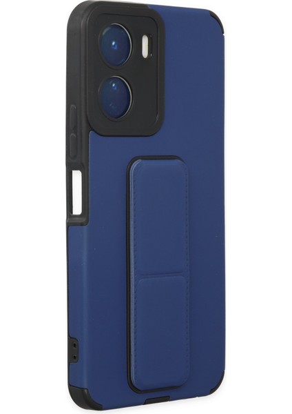 Vivo Y16 Kılıf Mega Standlı Silikon - Mavi 300099