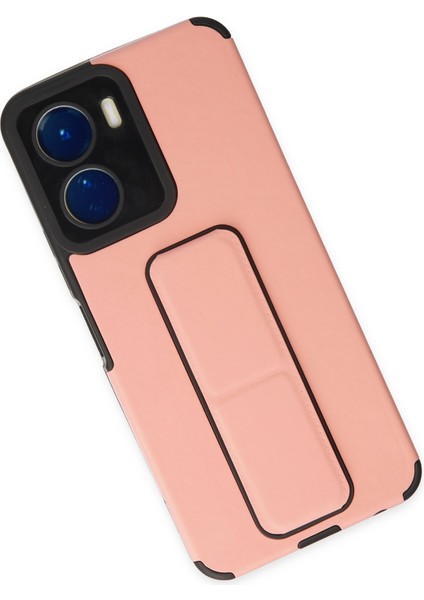 Vivo Y16 Kılıf Mega Standlı Silikon - Pudra 300099 modelleri