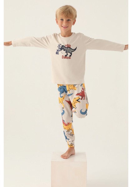 Revive Bej Erkek Çocuk Pijama Takımı modelleri