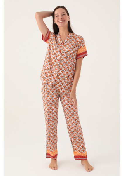 Strawberry Krem Kadın Kısa Kol Pijama Takımı modelleri