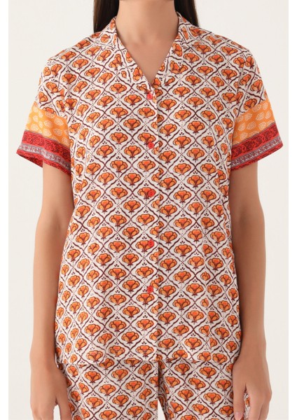 Strawberry Krem Kadın Kısa Kol Pijama Takımı fırsatları