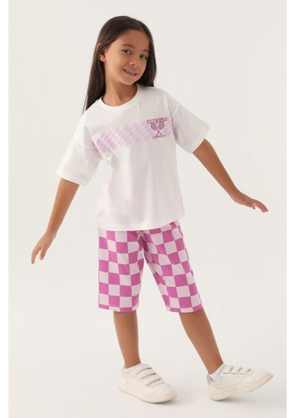 Saint Tropez Pembe Kız Çocuk Kapri Takım