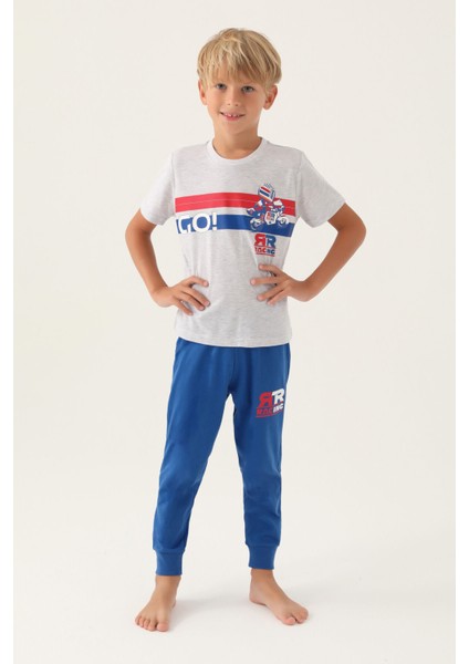 Go Kar Melanj Erkek Çocuk Pijama Takımı