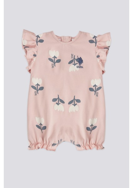 Lisanslı Roses Pembe Kız Bebek Tulum