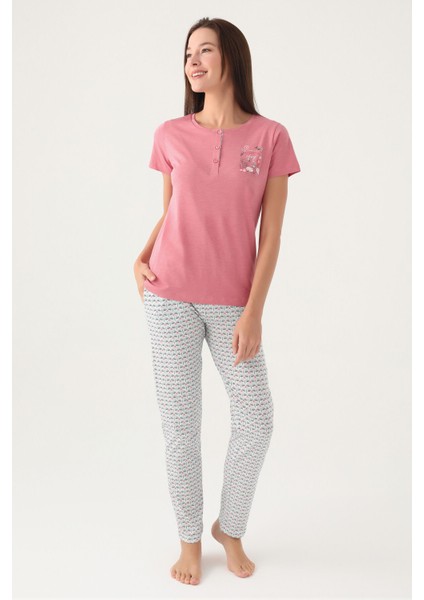 Today Pembe Kadın Kısa Kol Pijama Takımı