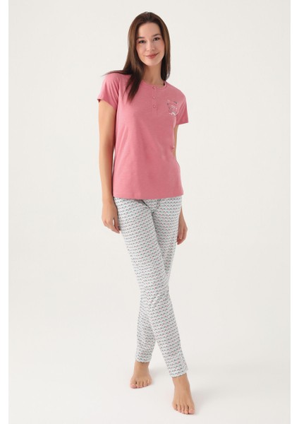 Today Pembe Kadın Kısa Kol Pijama Takımı