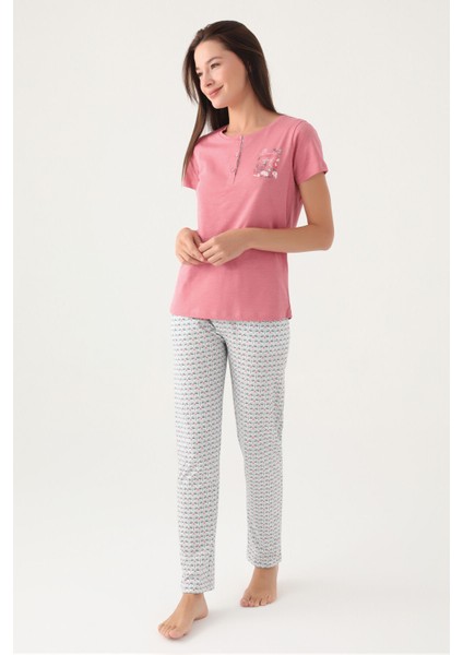 Today Pembe Kadın Kısa Kol Pijama Takımı
