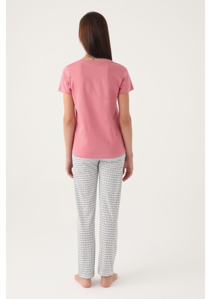 Today Pembe Kadın Kısa Kol Pijama Takımı