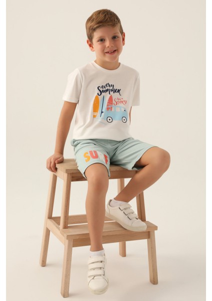 Every Krem Erkek Çocuk Bermuda Takım modelleri
