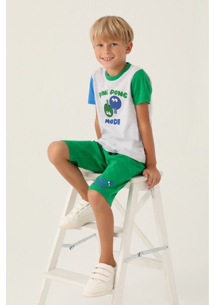 Mode Kar Melanj Erkek Çocuk Kapri Takım