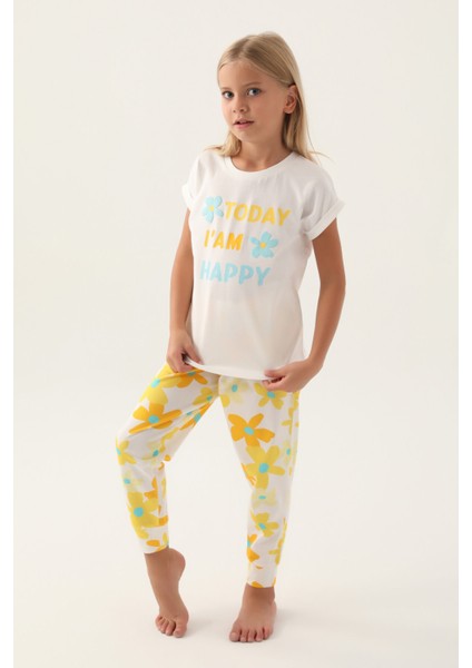 Today Krem Kız Çocuk Pijama Takımı