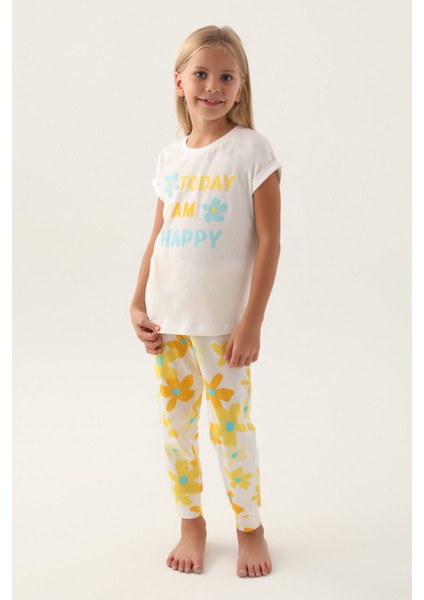Today Krem Kız Çocuk Pijama Takımı